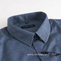 Men's Dark Blue Business Long Sleeve Formal Shirt